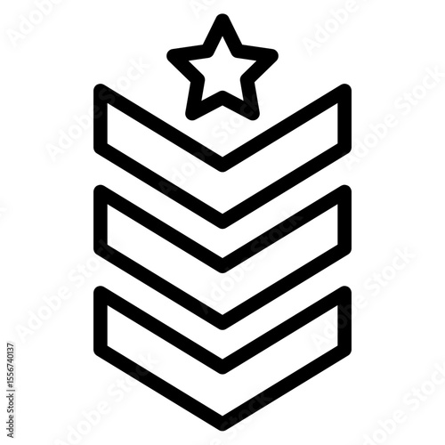 Chevrons military in vector illustration