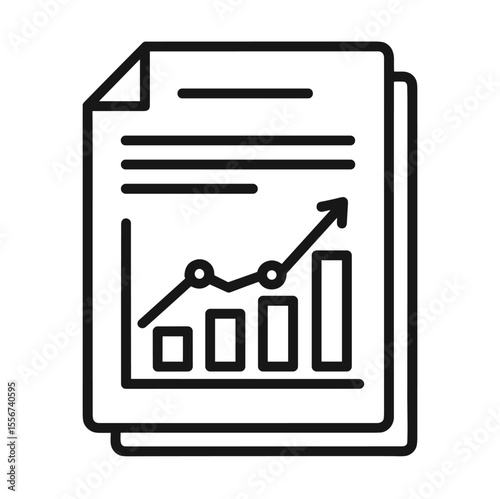 Financial report graph icon