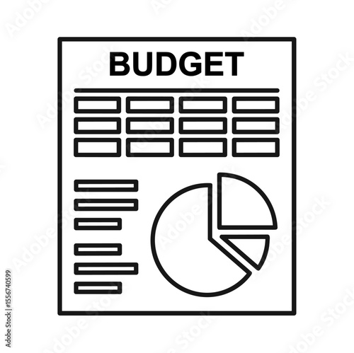 Budget planning document icon
