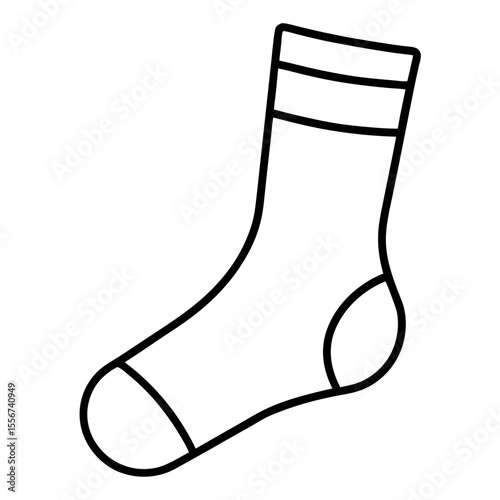 Festive Stocking Minimalist Line Art