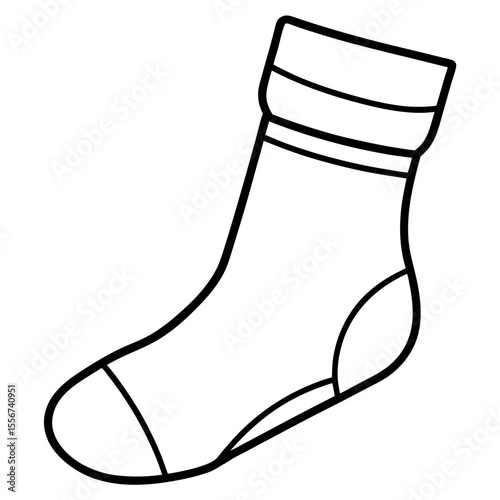 Festive Stocking Minimalist Line Art