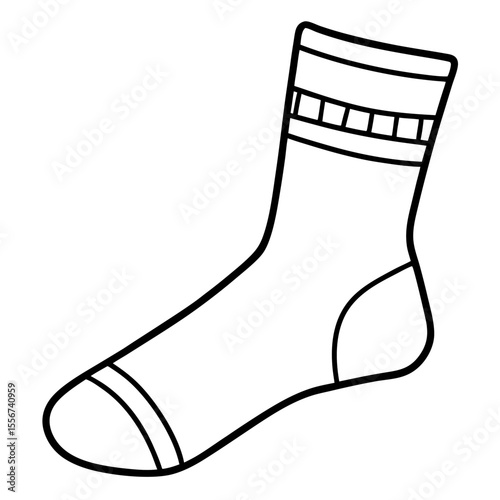 Festive Stocking Minimalist Line Art