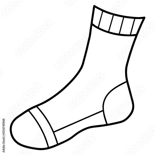 Festive Stocking Minimalist Line Art