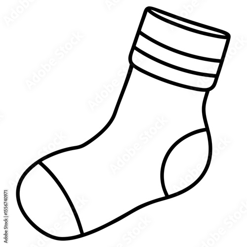 Festive Stocking Minimalist Line Art