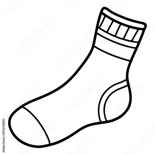 Festive Stocking Minimalist Line Art