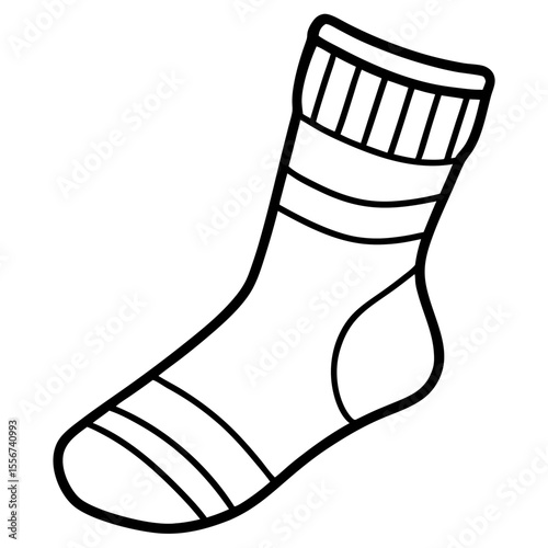 Festive Stocking Minimalist Line Art