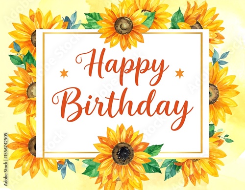 Floral birthday greeting