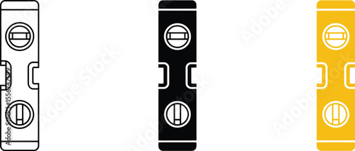 Level tool guide: understanding different types and how to use a spirit level for home improvement editable vector illustration with png format
