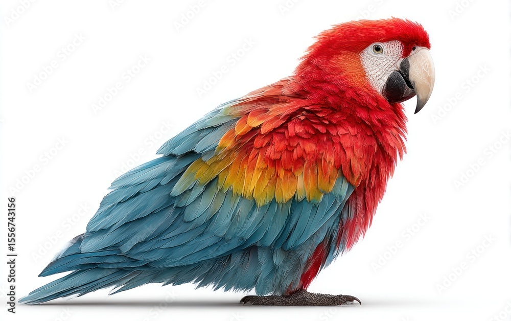 Obraz premium Vibrant macaw profile