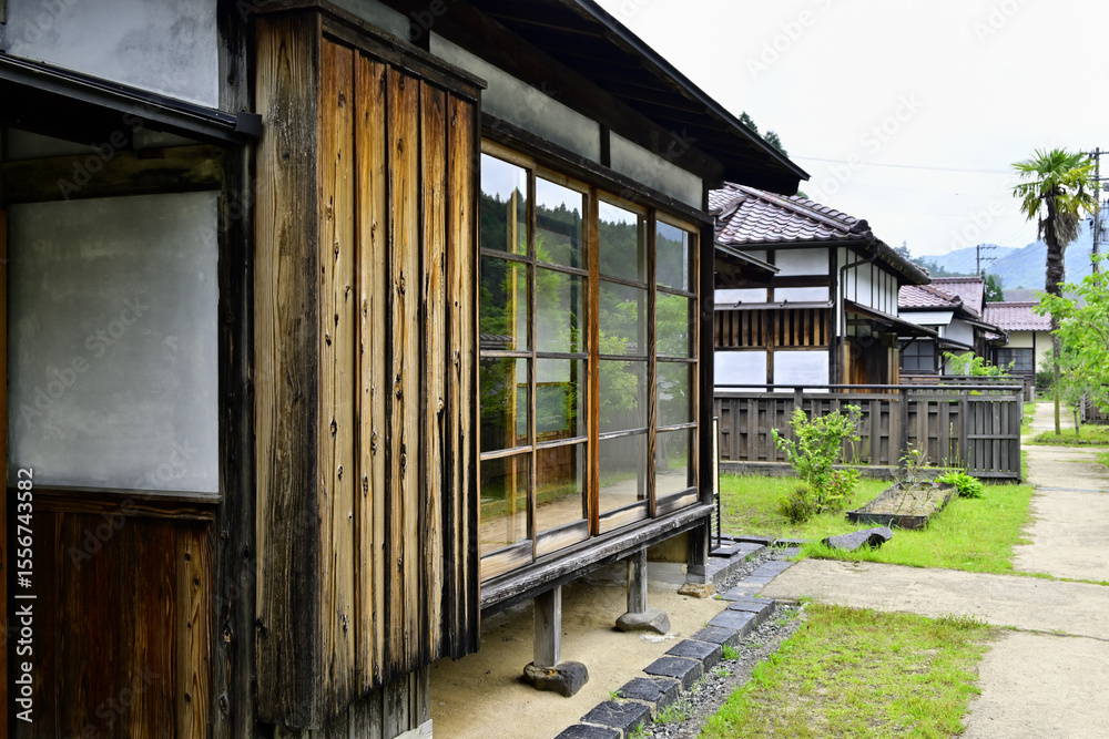 Fototapeta premium 生野鉱山 鉱山町の町並