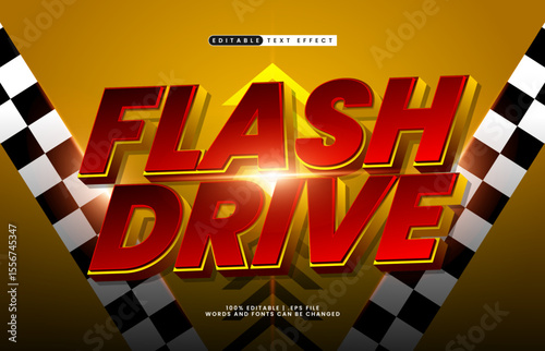 flash drive editable text effect with a fast and speed text effect