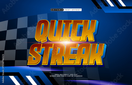 quick streak editable text effect with a fast and speed text effect