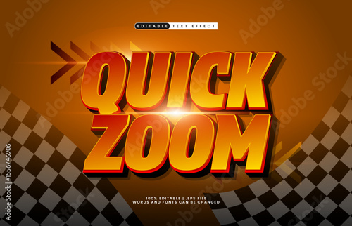 quick zoom editable text effect with a fast and speed text effect