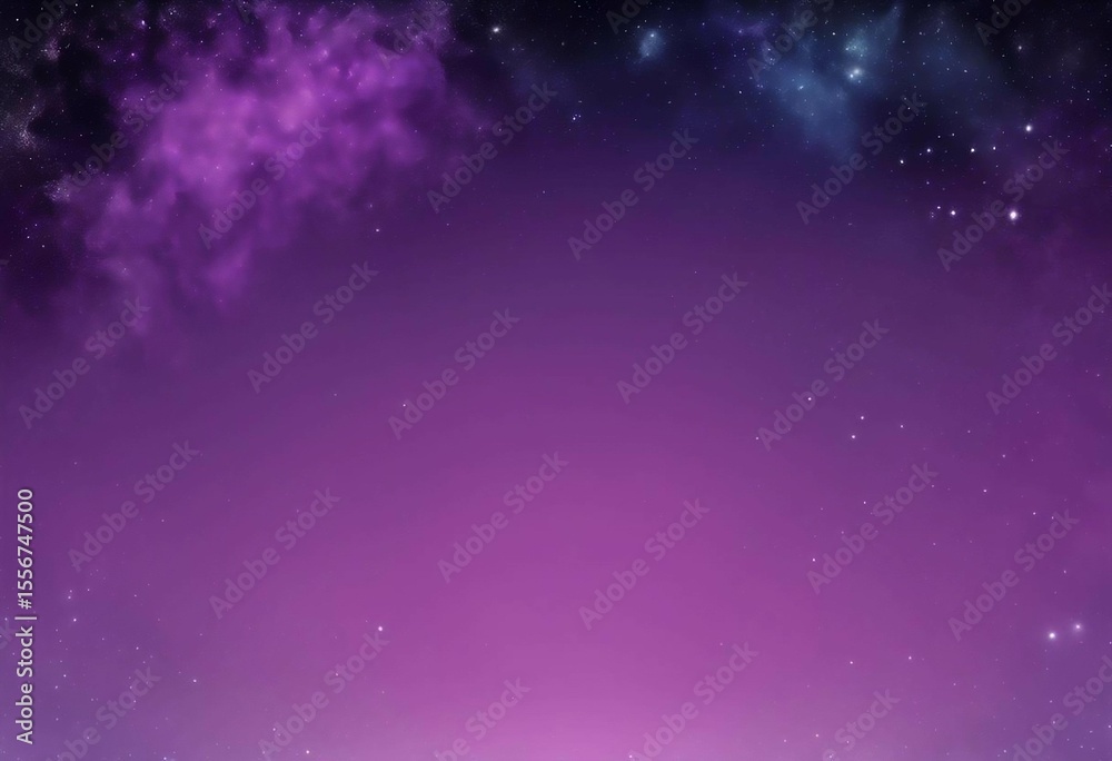 Fototapeta premium Purple Nebula Space Background Cosmic Dust and Starscape
