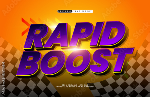 rapid boost editable text effect with a fast and speed text effect