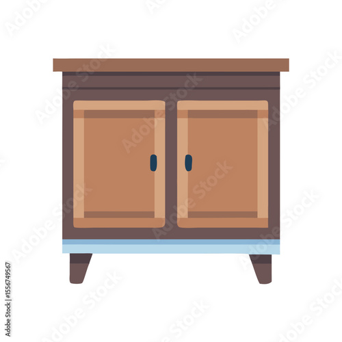 A simple cupboard illustration for interior decoration or storage