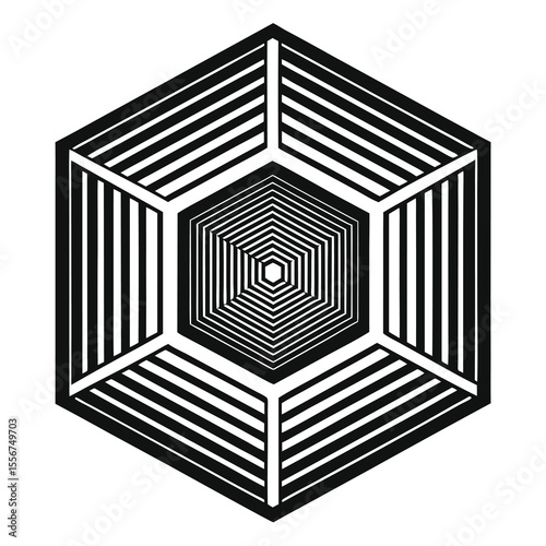 Isometric 3D cube illusion logo; negative space forming "isola"; modern, abstract design, clean lines, corporate.