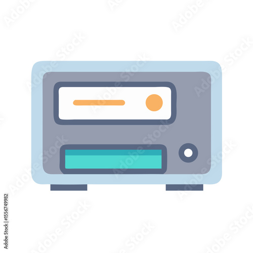 Flat illustration of a modern information appliance technology device