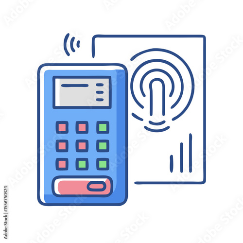 Modern Payment Terminal with NFC Technology and Security Feature