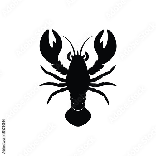 crayfish on white background