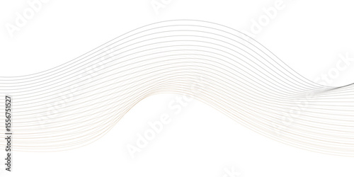 Abstract wave element for design. Digital frequency track equalizer. Stylized line art background. Vector illustration. Wave with lines created using blend tool. Curved wavy line, smooth stripe.