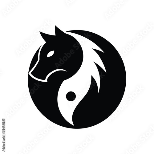 yin and yang symbol on white background 