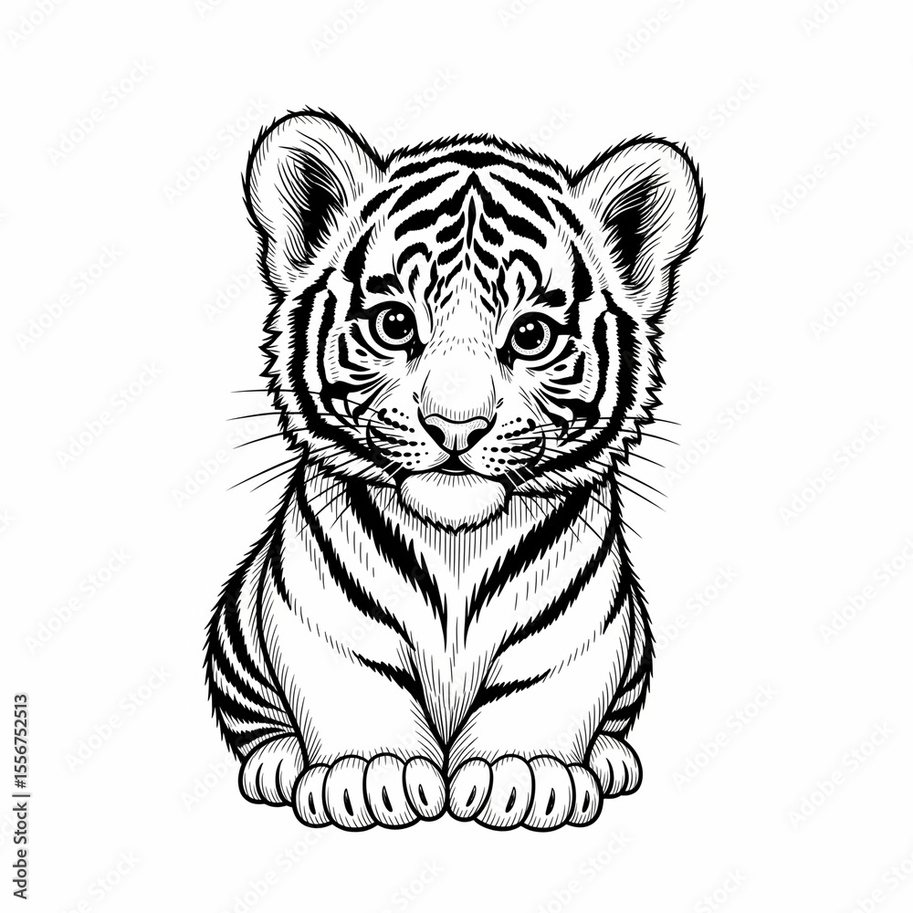 Obraz premium tiger vector illustration