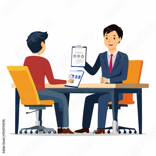 FP相談を描いたベクター素材