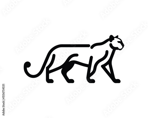 Minimal cougar branding icon for strong identity
