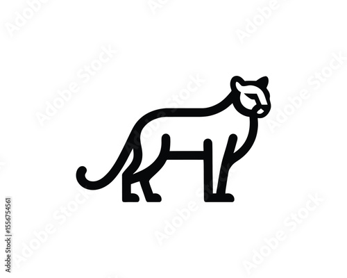 Modern cougar logo in graphic style