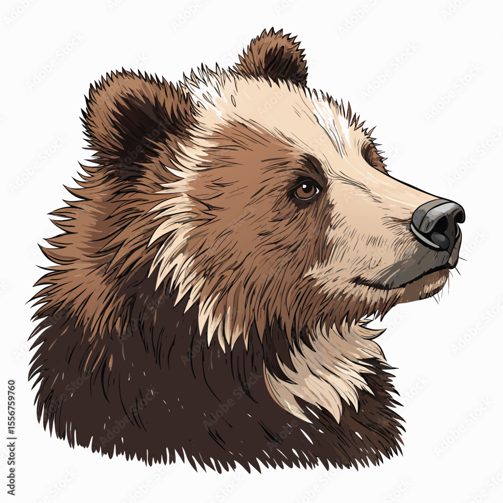 Adorable, sleepy bear cub head, slight drool, soft plushy fur. Close-up, gentle light.
