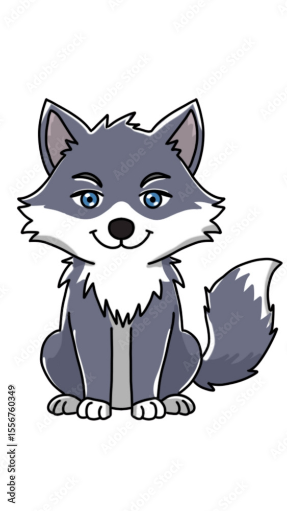 Obraz premium Vector illustration of a wolf