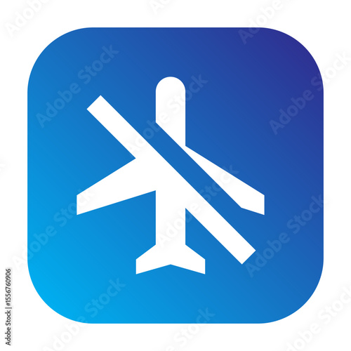 Airplane mode inactive icon representing airplane mode inactive functionality on mobile devices.