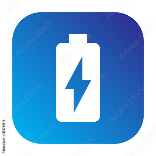 Battery charge icon representing battery charge functionality on mobile devices.