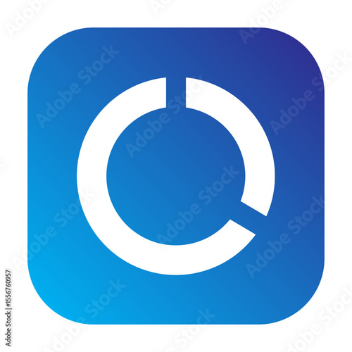 Data usage icon representing data usage functionality on mobile devices.