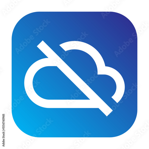 Line icon indicating cloud access is turned off or disabled.