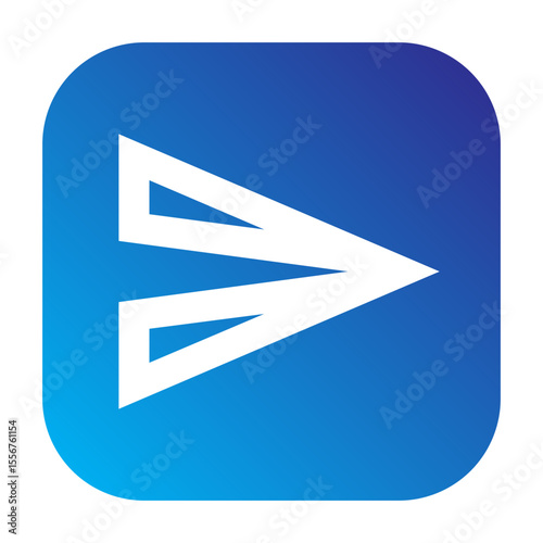 Line icon of a send arrow, representing message or data submission.
