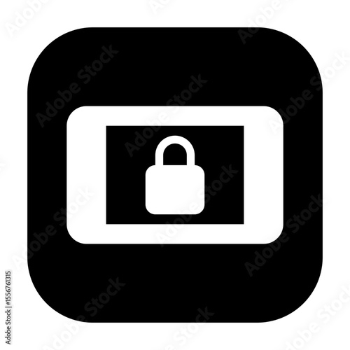 Screen lock landscape icon representing screen lock landscape functionality on mobile devices.
