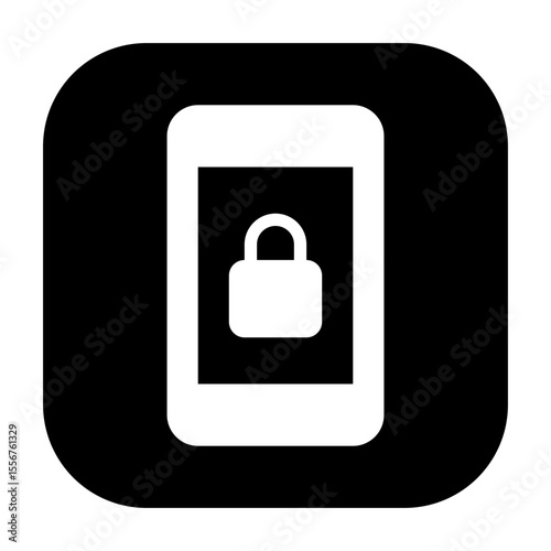 Screen lock portrait icon representing screen lock portrait functionality on mobile devices.