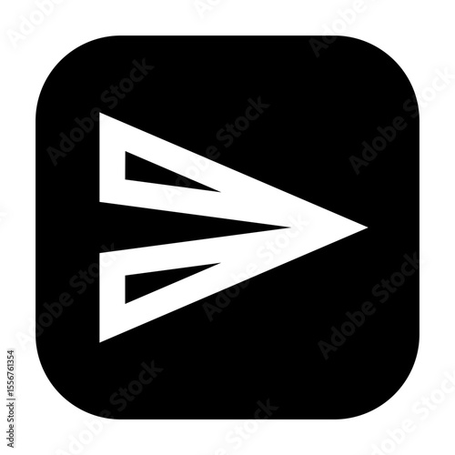 Line icon of a send arrow, representing message or data submission.