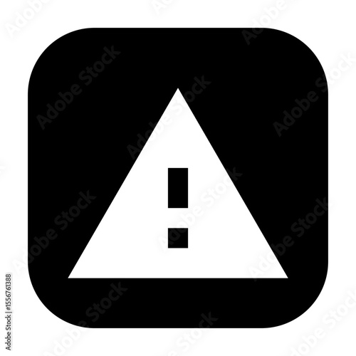 Line icon of a warning triangle, indicating caution or potential issues.