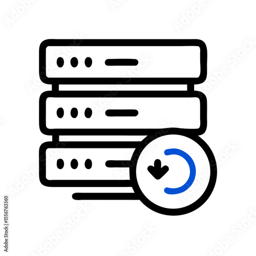 White Background with a partially complete vivid blue circle