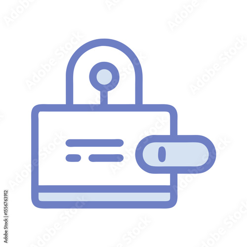 Minimalist padlock icon representing security and privacy settings