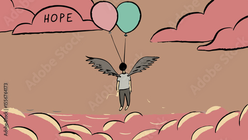ascending on strings of hope