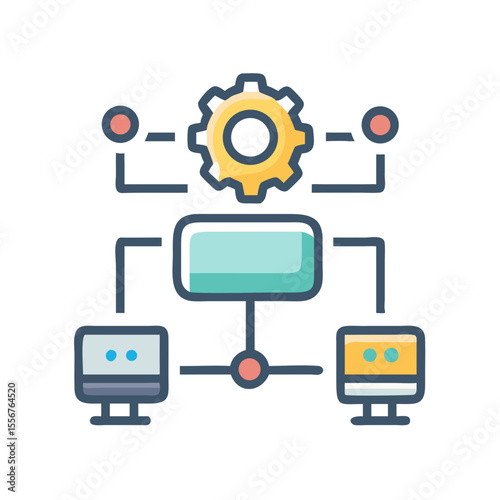 Networking process diagram illustrating system operations and data flow