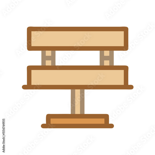 Minimalist wooden stand for advertisement or product display use
