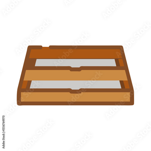 Wooden pallet flat vector illustration, transportation and storage theme
