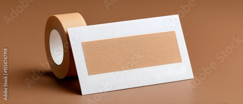 Adhesive bandage and tape on a smooth surface