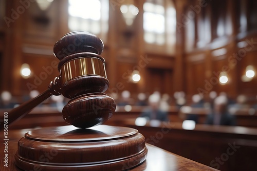 Courtroom Gavel with Justice, and Law. (4)