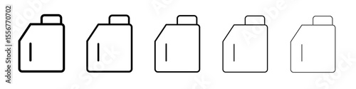 canister of motor oil icon thin flat outline style vector sign